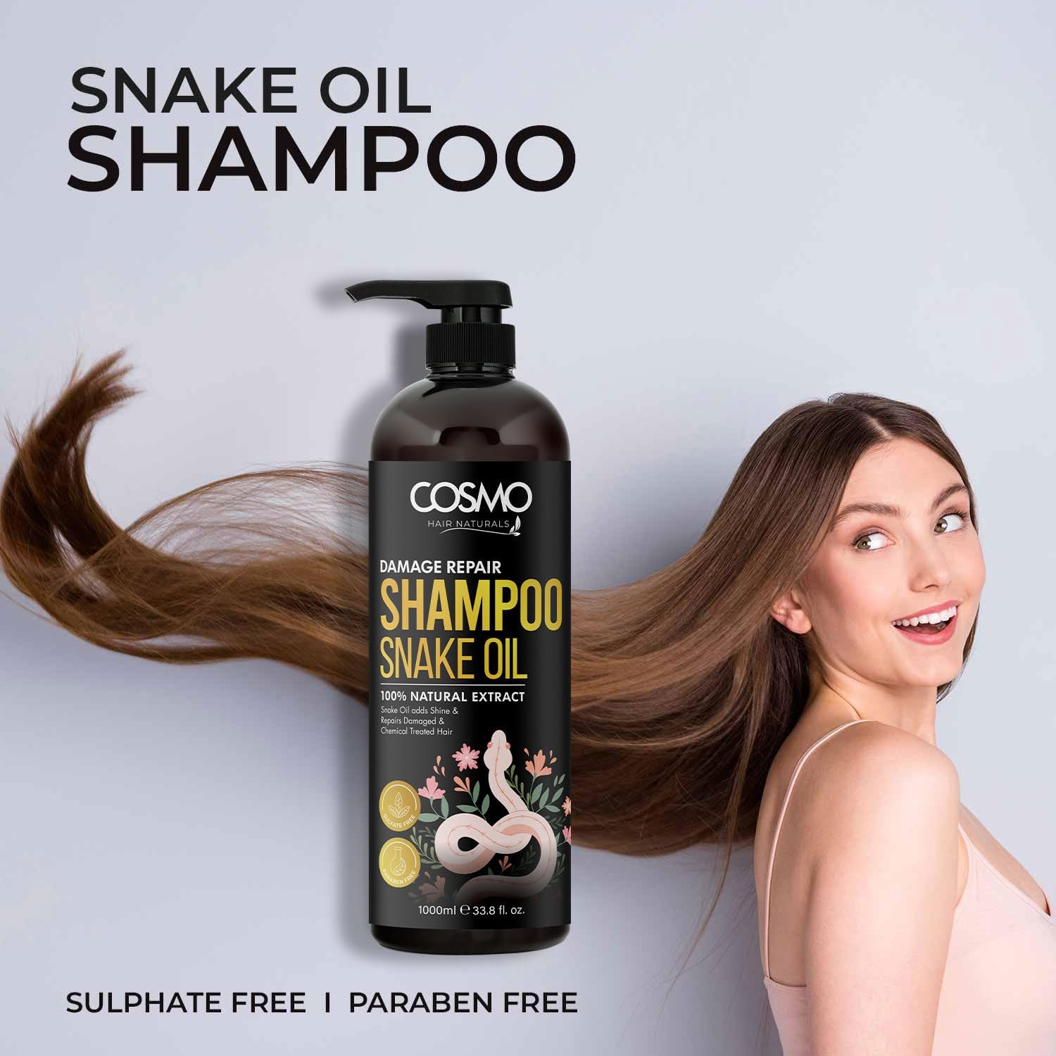 Cosmo Damage Repair Snake Oil Šampūnas 1000ml