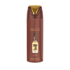 Profesionali gaminio nuotrauka Lattafa Pride Eternal Oud dezodoranto buteliukas (200 ml), pabrėžiantis jo elegantišką dizainą ir aukščiausios kokybės prekės ženklą. Lattafa Pride surinkimas prieš švarų, modern fonas.
