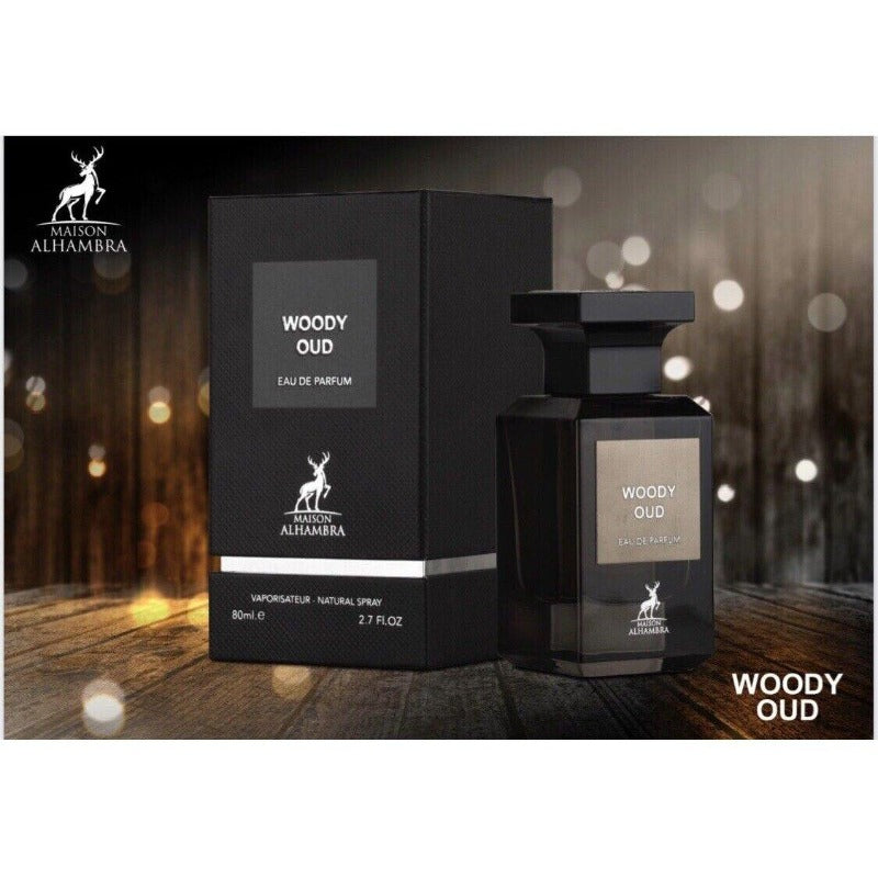 AlHambra Woody Oud perfumed water unisex 80ml - Royalsperfume AlHambra All