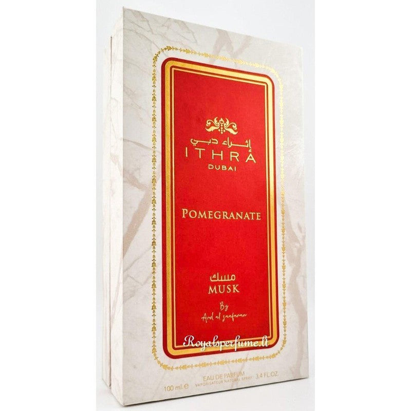 Ard Al Zaafaran Ithra Dubai Pomegranate Musk Collection perfumed water for women 100ml - Royalsperfume ARD AL ZAAFARAN TRADING L.L.C All