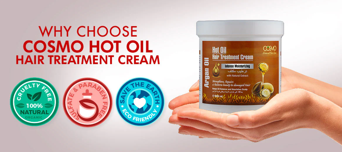 Argan aliejus Plaukų Gydymas kremas Intensyvus drėkinimas 1000ML by Cosmo