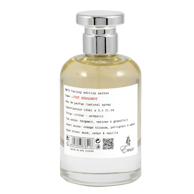 Emir Just Bergamot perfumed water unisex 100ml - Royalsperfume Perfumery Paris Corner LLC All