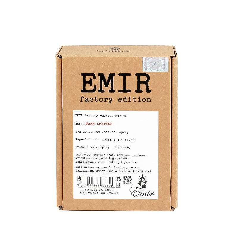Emir Warm Leather perfumed water unisex 100ml - Royalsperfume EMIR All