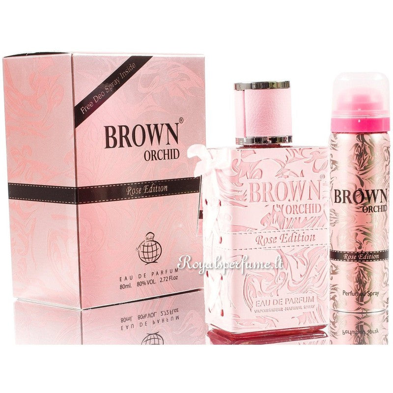 FW Brown orchid Rose edition perfumed water for women 80ml - Royalsperfume World Fragrance Perfume