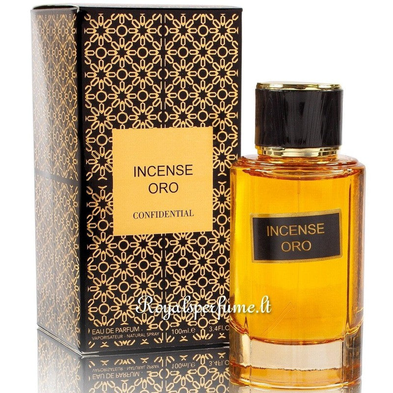 FW Incense Oro Confidential perfumed water unisex 100ml - Royalsperfume World Fragrance Perfume