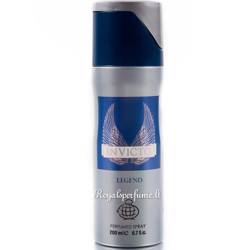FW Invicto Legend perfumed deodorant for men 200ml - Royalsperfume World Fragrance Deodorants