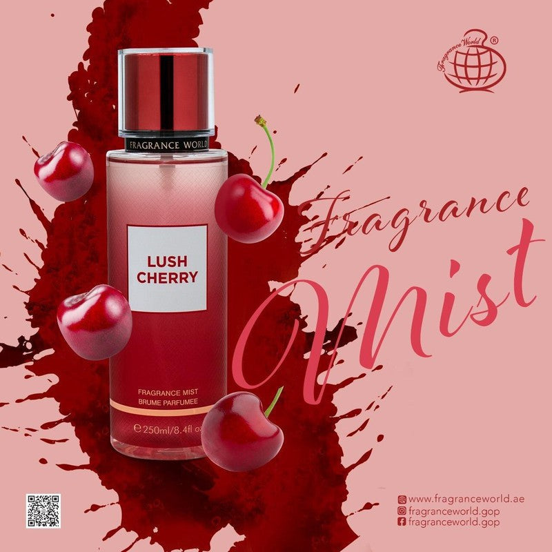 FW Lush Cherry perfumed body spray for women 250ml - Royalsperfume World Fragrance Body