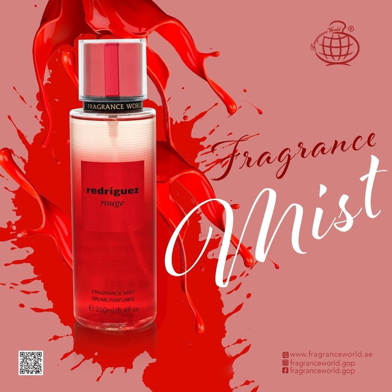 FW Rodriguez Rouge perfumed body spray for women 250ml - Royalsperfume World Fragrance Body