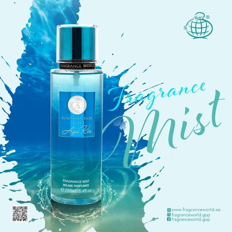 FW Rose Seduction Secret Aqua Kiss perfumed body spray for women 250ml - Royalsperfume World Fragrance Body