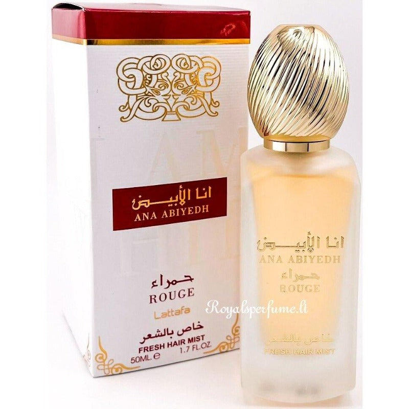 Lattafa Ana Abiyedh Rouge perfume for hair 50ml - Royalsperfume LATTAFA Perfume
