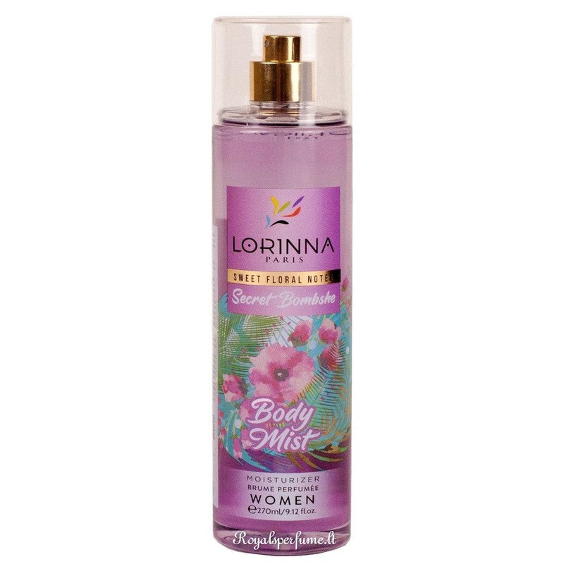 Lorinna Secret Bombshe perfumed body mist for women 270ml - Royalsperfume LORINNA All