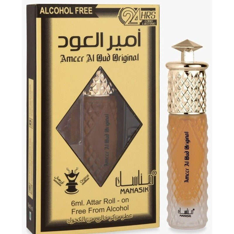 Manasik Ameer Al Oud Original oil perfume unisex 6ml - Royalsperfume Manasik Perfume