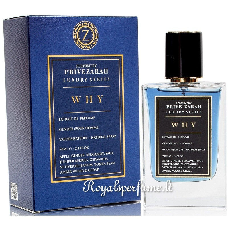 PENDORA SCENT Prive Zarah Luxury Series WHY perfumed water for men 70ml - Royalsperfume PENDORA SCENT Perfume