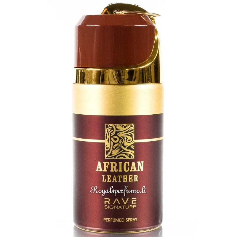 RAVE African Leather perfumed deodorant unisex 250ml - Royalsperfume RAVE Deodorants